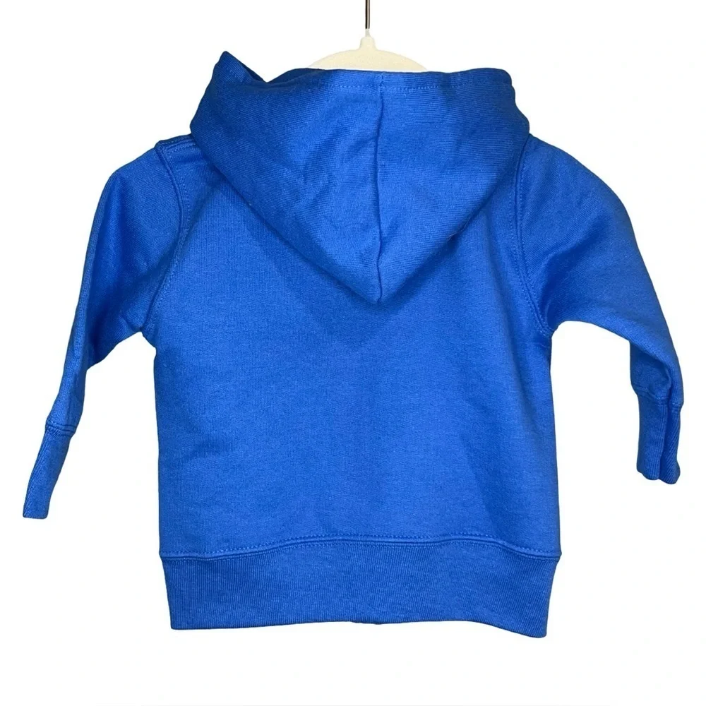 Port & Company Core Fleece Blue Baby Zip-Up Hoodie size 6m